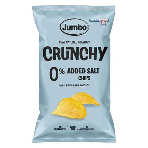 Jumbo Chips Crunchy Χωρίς Αλάτι 90gr