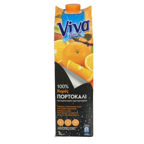Viva 100 Φυσικός Χυμός Πορτοκάλι 1Lt