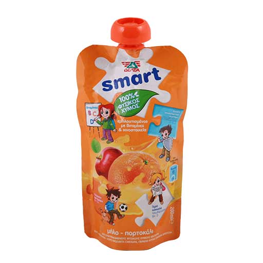 Smart 100 Φυσικός Χυμός Μήλο Πορτοκάλι 200ml