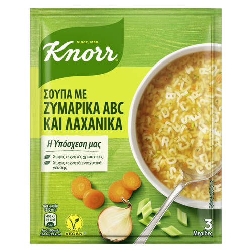 Knorr Σούπα Με Ζυμαρικά ABC Λαχανικά 82gr