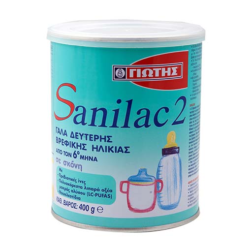 Sanilac Βρεφικό Γάλα No2 400gr