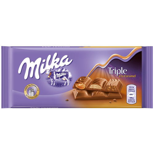 Milka Σοκολάτα  Triple Caramel 90gr