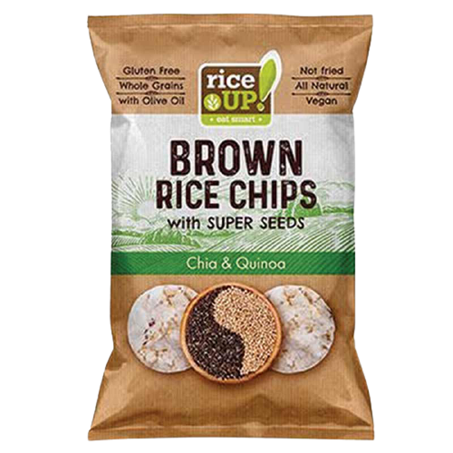 Rice Up Chips Ρυζογκοφρέτες Με Chia & Quinoa 60gr