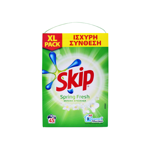 Skip Spring Fresh Απορρυπαντικό Ρούχων 45 Μεζούρες 2,925kg