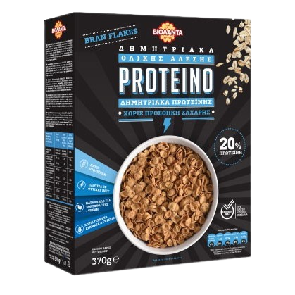 Proteino Δημητριακά Ολικής Άλεσης Χωρίς Ζάχαρη 370gr