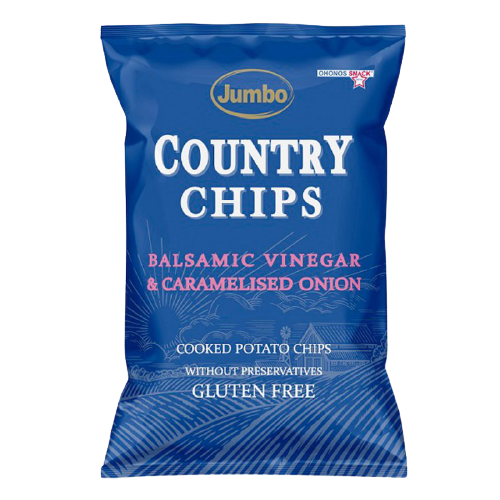 Jumbo Country Chips Με Ξύδι Μπαλσάμικο Καραμελομένο Κρεμμύδι Χωρίς Γλουτένη 150gr
