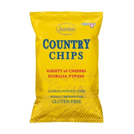 Jumbo Country Chips Ποικιλία Τυριών Χωρίς Γλουτένη 150gr