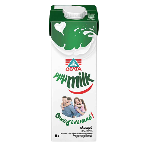 Δέλτα μμμmilk Γάλα Οικογενειακό Ελαφρύ 1,5% 1lt
