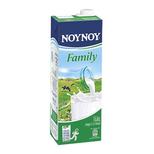 Νουνού Family Γάλα Ελαφρύ 1,5% 1,5lt