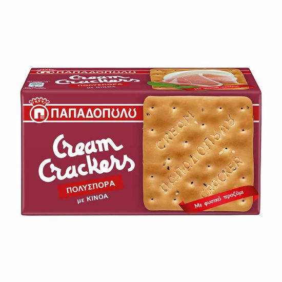 Παπαδοπούλου Cream Crackers Πολύσπορα Με Κινόα 195gr