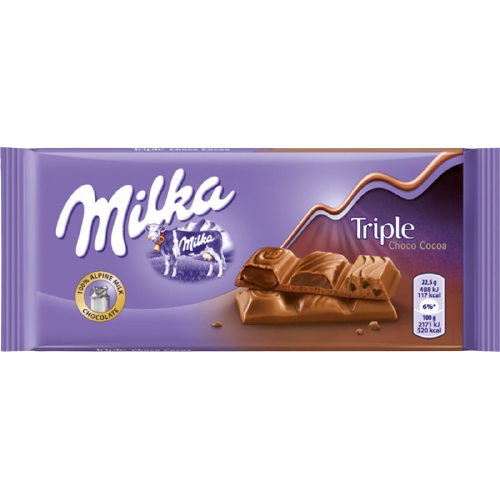Milka Triple Choco Cocoa 100gr