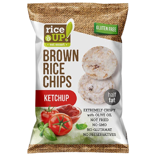 Rice Up Brown Rice Chips Κέτσαπ 60gr 1