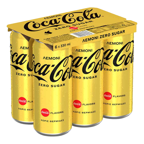 Coca Cola Zero Lemon Kουτί 330ml 6τμχ