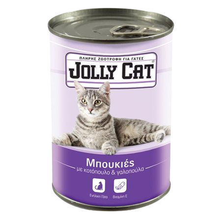 Jolly Cat Τροφή Γάτας Μπουκιές Με Κοτόπουλο & Γαλοπούλα 400gr