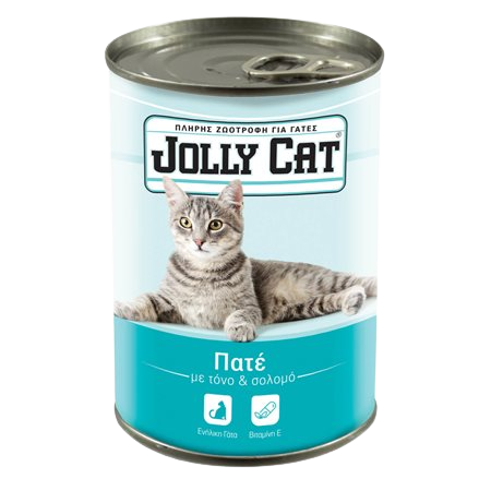 Jolly Cat Τροφή Γάτας Πατέ Τόνος Σολομός 400gr