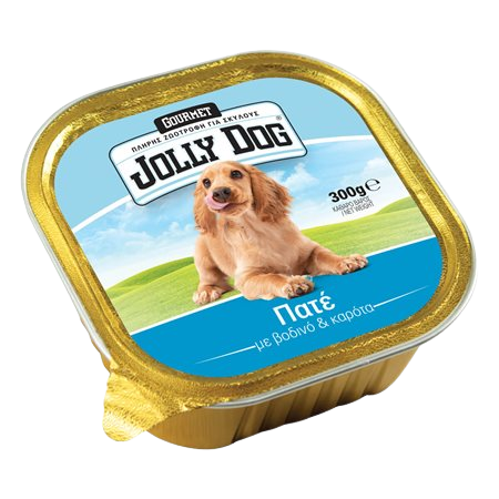 Jolly Dog Τροφή Σκύλου Πατέ Βοδινό Καρότα 300g