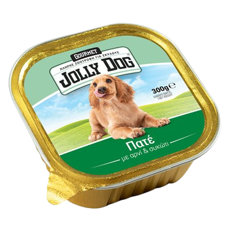Jolly Dog Τροφή Σκύλου Πατέ Με Αρνί & Συκώτι 300g