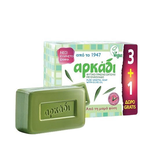 Πράσινο Σαπούνι Με Ελαιόλαδο 4x150gr 31 Δώρο