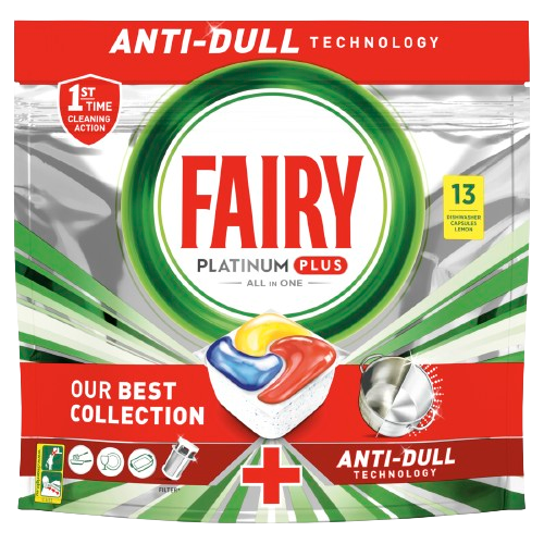 Fairy Caps Platinum Plus Απορρυπαντικό Πλυντηρίου Πιάτων Κάψουλες 13τμχ