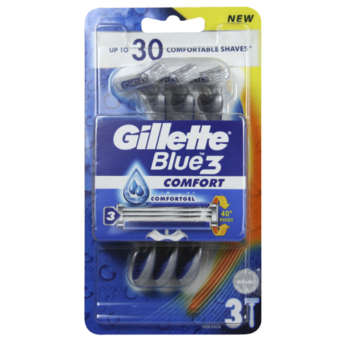 Gillette Blue III Comfort 3τμχ.