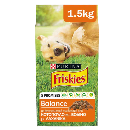 Purina Friskies Adult Ξηρά Σκυλοτροφή Κοτόπουλο Λαχανικά 15kg