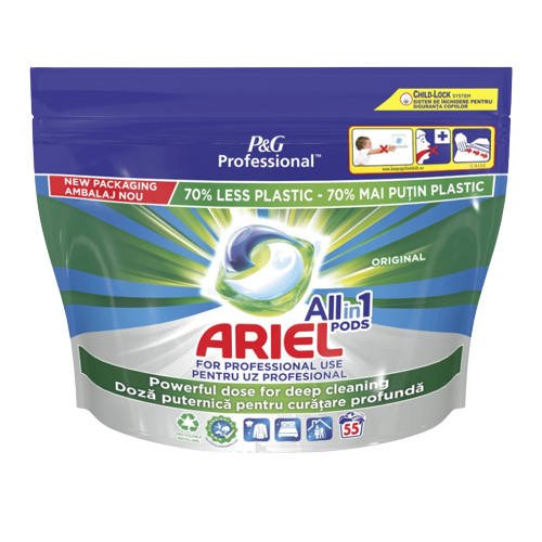 Ariel All in 1 Pods Απορρυπαντικό Πλυντηρίου Ρούχων 55τμχ