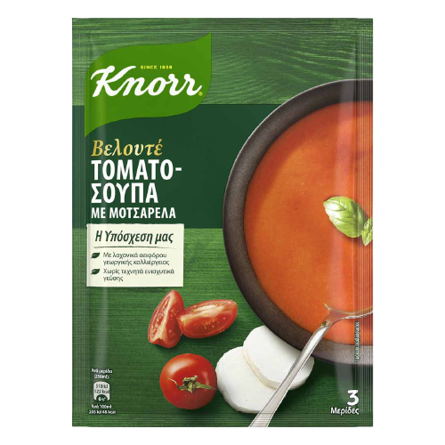 Knorr Τοματόσουπα Βελουτέ Με Μοτσαρέλα 3Μερίδες 96gr